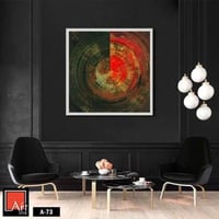 A73 لوحة تجريدية بألوان حيوية تعكس حركة دائرية بأل...