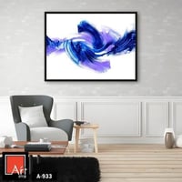 A933 لوحة تجريدية عصرية تتميز بألوان زرقاء و بنفسج...