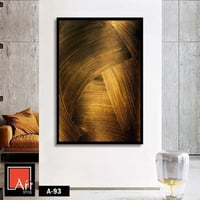 A93 لوحة فنية ذهبية مدهشة بتصميم تجريدي عصري، تضيف...