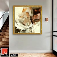 A841 لوحة زيتية تجريدية تصور وجه بشري بتفاصيل غامض...