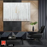 A573 لوحة فنية بالأبيض والأسود تصور غابة من أشجار...