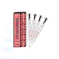 قلم تحديد حواجب مضاد للماء 4 في 1 أسود/بني