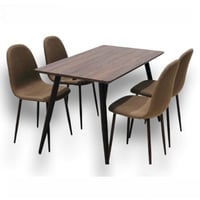 طقم طاولة طعام 4 كراسي سطح خشب