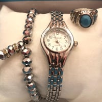 3 قطع من مجموعة الطفل المدلل ,سبحة ,خاتم مزين بالأ...