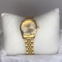 ساعة شبيه رولكس أطفال عصرية ذات كرستال براق، مطلية...