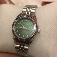 ساعة شبيه رولكس أطفال عصرية ذات كرستال براق، مطلية...