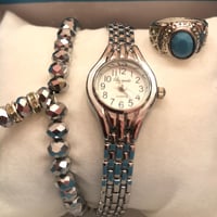 3 قطع من مجموعة الطفل المدلل ,سبحة ,خاتم مزين بالأ...