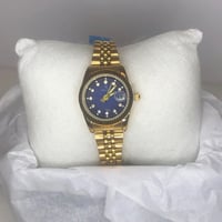 ساعة أطفال شبيه رولكس عصرية ,مزينة بالكريستال ,ذهب...