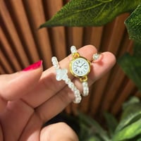 3 قطع من طقم المجوهرات الأنيق للمواليد ،ساعة بمقبض...