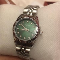 ساعة شبيه رولكس أطفال عصرية ذات كرستال براق، مطلية...