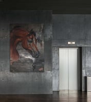 لوحة الاصالة لوحة خيل عربي بني .