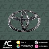 علامة شبك تويوتا كامري 2005-2006 12 سم لصق فضي