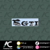 كتابة GTI ارنب فضي لصق