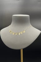 شوكر اوراق شجر مع دائرة ذهب صافي