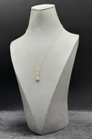 عقد مكرونة ذهب صافي ملون عيار 18 وزن 0.9 جرام