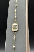 اسوارة اشناف ذهب مع لؤلؤ عيار 18 وزن 2.3 جرام