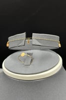 طقم مستطيل ذهب صافي عيار 21 وزن 1.4 جرام