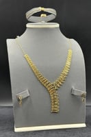 طقم خطوبة ذهب عيار 21 مسار الفخامة وزن 14 جرام