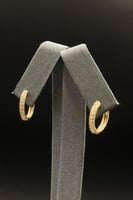 حلق دائري ذهب تصميم الماس