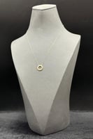 عقد دائري ذهب تصميم الماس عيار 18 وزن 0.9 جرام