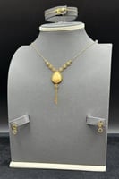 طقم ذهب صافي عيار 21 وزن 6 جرام