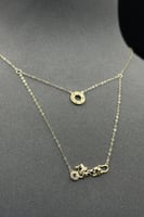 عقد تايجر دورين ذهب تصميم الماس عيار 18 وزن من 1.4...