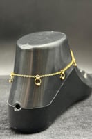 خلخال دوائر ذهب صافي عيار 21 وزن من 2.3 الى 2.4 جر...