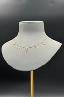 شوكر مستطيلات ذهب تصميم الماس عيار 18 وزن من 5.5 ا...