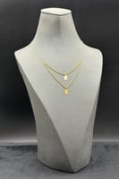 عقد دورين مجدول مع وردة ذهب صافي عيار 21 وزن من 0....