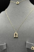 طقم ذهب صغير عيار 18 قوس النعومة وزن 2.7 جرام