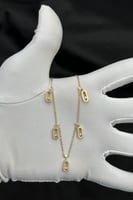 شوكر مستطيل ذهب تصميم الماس عيار 18 وزن 7.1 جرام