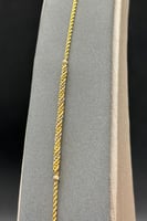 عقد مع اسوارة ذهب مجدول عيار 21 وزن من 5.6 الى 5.7...