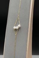 اسوارة ذهب مع لؤلؤ عيار 18 وزن 1.2 جرام