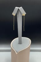 حلق فراشة ذهب صافي