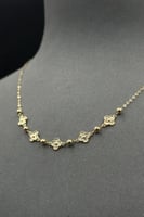 عقد خمسة وردات ذهب صافي عيار 18 وزن من 1.1 الى 1.2...