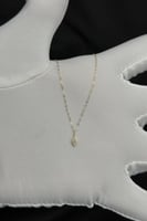 عقد ذهب تصميم الماس عيار 18 وزن 0.3 جرام