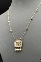 عقد شناف ذهب مع لؤلؤ عيار 18 وزن 3.3 جرام