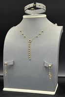 طقم حبات الرمان ذهب صافي عيار 21 وزن من 3.1 الى 3....