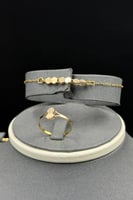 طقم خلية دورين ذهب صافي عيار 21 وزن 10.6 جرام