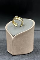 دبلة ذهب تصميم الماس عيار 18 وزن 3 جرام