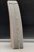 خلخال شوطين مع اقفال ذهب ايطالي عيار 18 وزن من 3.2...