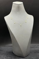 شوكر زهرات مفزع ذهب تصميم الماس عيار 18 وزن من 1.1...