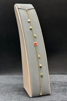 اسوارة وردة مع قلب ذهب ملون ايطالي عيار 18 وزن 6.6...