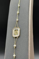 اسوارة اشناف ذهب مع لؤلؤ عيار 18 وزن 2.2 جرام