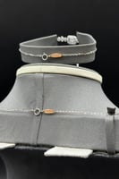 طقم ذهب أبيض عيار 18 توازن الكلاسيك وزن 10.9 جرام