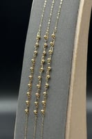 اسوارة جنزير مع كور ذهب صافي