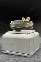 اسوارة مع خاتم وردة ذهب تصميم الماس عيار 18 وزن 14...