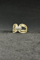 خاتم ذهب تصميم الماس عيار 18 وزن 2.6 جرام