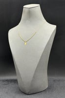 عقد مجدول مع وردة ذهب صافي عيار 21 وزن 0.6 جرام