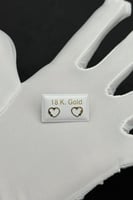 حلق طبي قلب ذهب صافي عيار 18 وزن 0.3 جرام